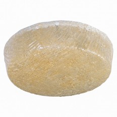 Circular golden glass textured flush mount